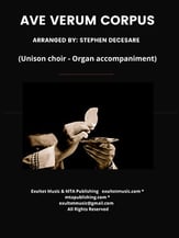 Ave Verum Corpus  Unison choral sheet music cover